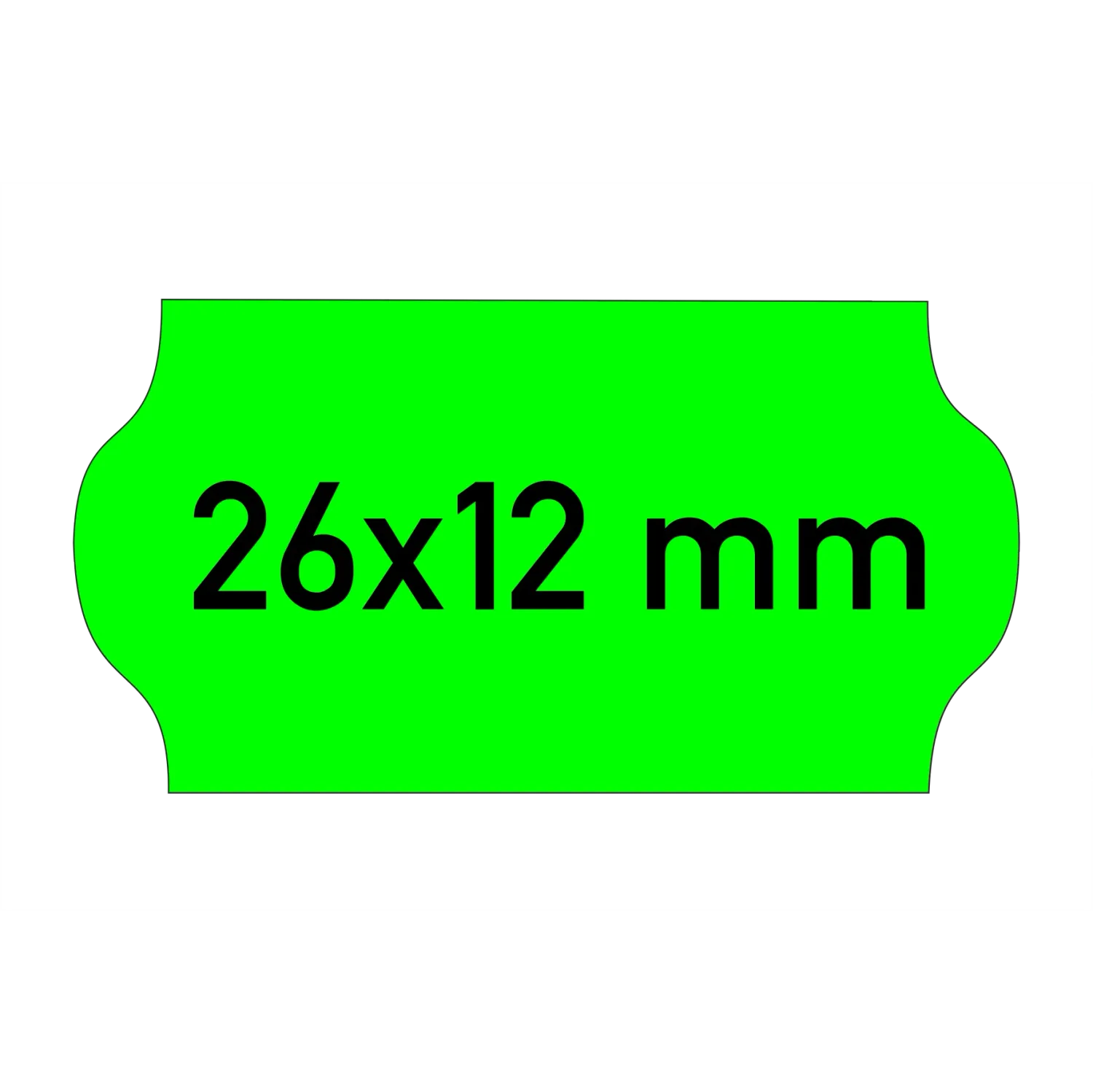 Etiketten 26x12 mm grün, Haftstärke: G2 - Permanent (stark klebend)