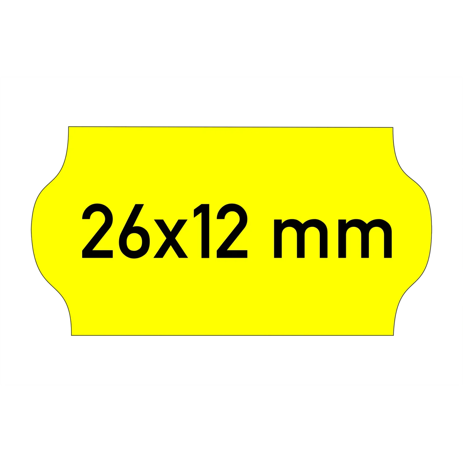 Etiketten 26x12 mm gelb, Haftstärke: G2 - Permanent (stark klebend)