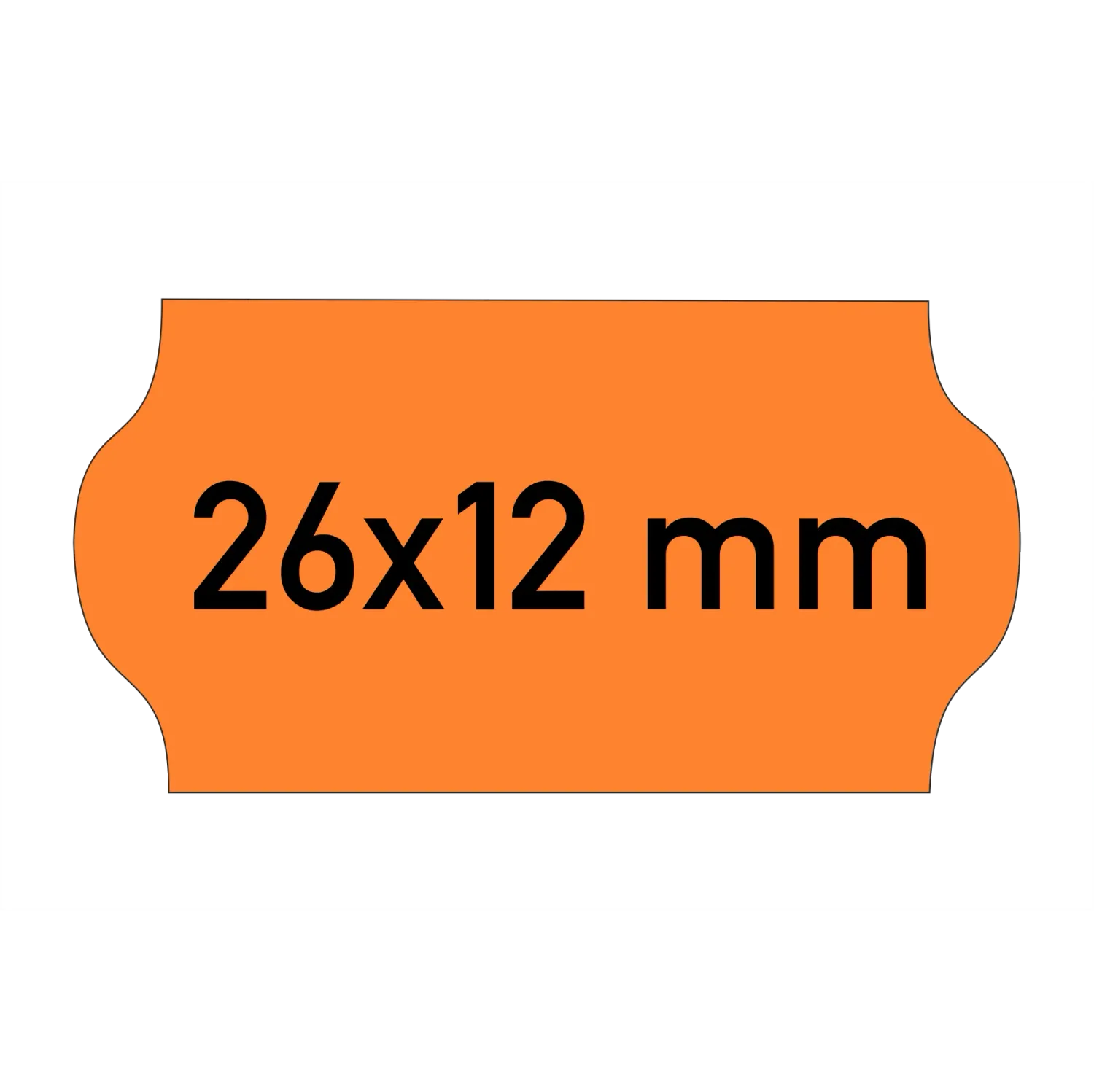 Etiketten 26x12 mm orange, Haftstärke: G2 - Permanent (stark klebend)
