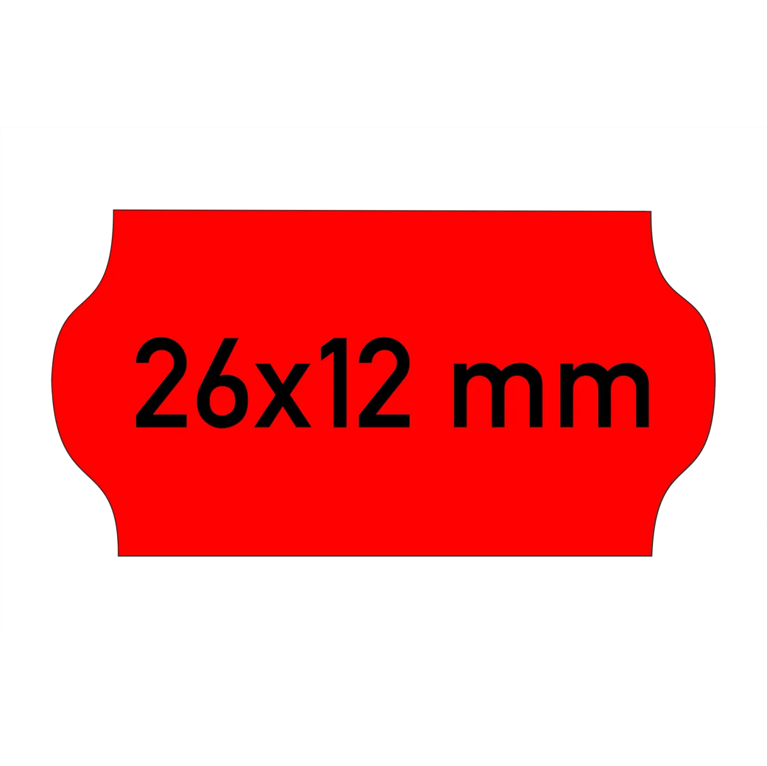 Etiketten 26x12 mm rot, Haftstärke: G2 - Permanent (stark klebend)