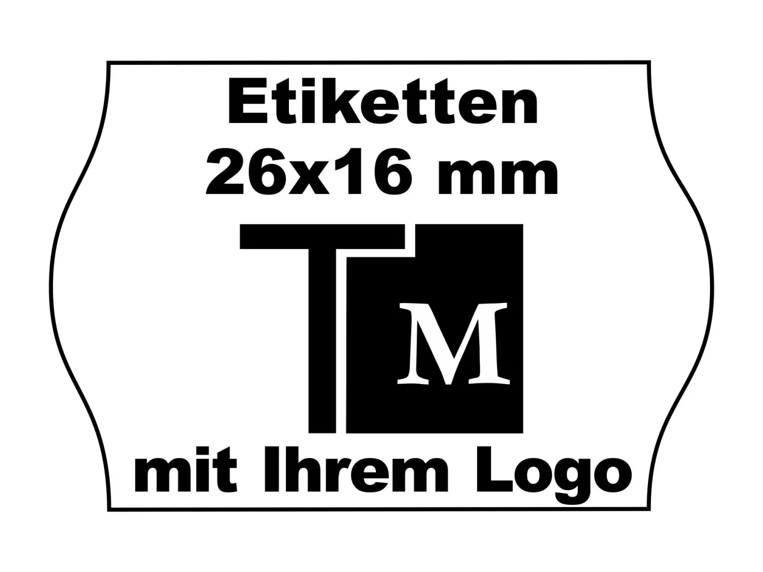 Blaue Kartonetiketten 30x45mm - 1000 Stück Auf Rolle Für Textilien