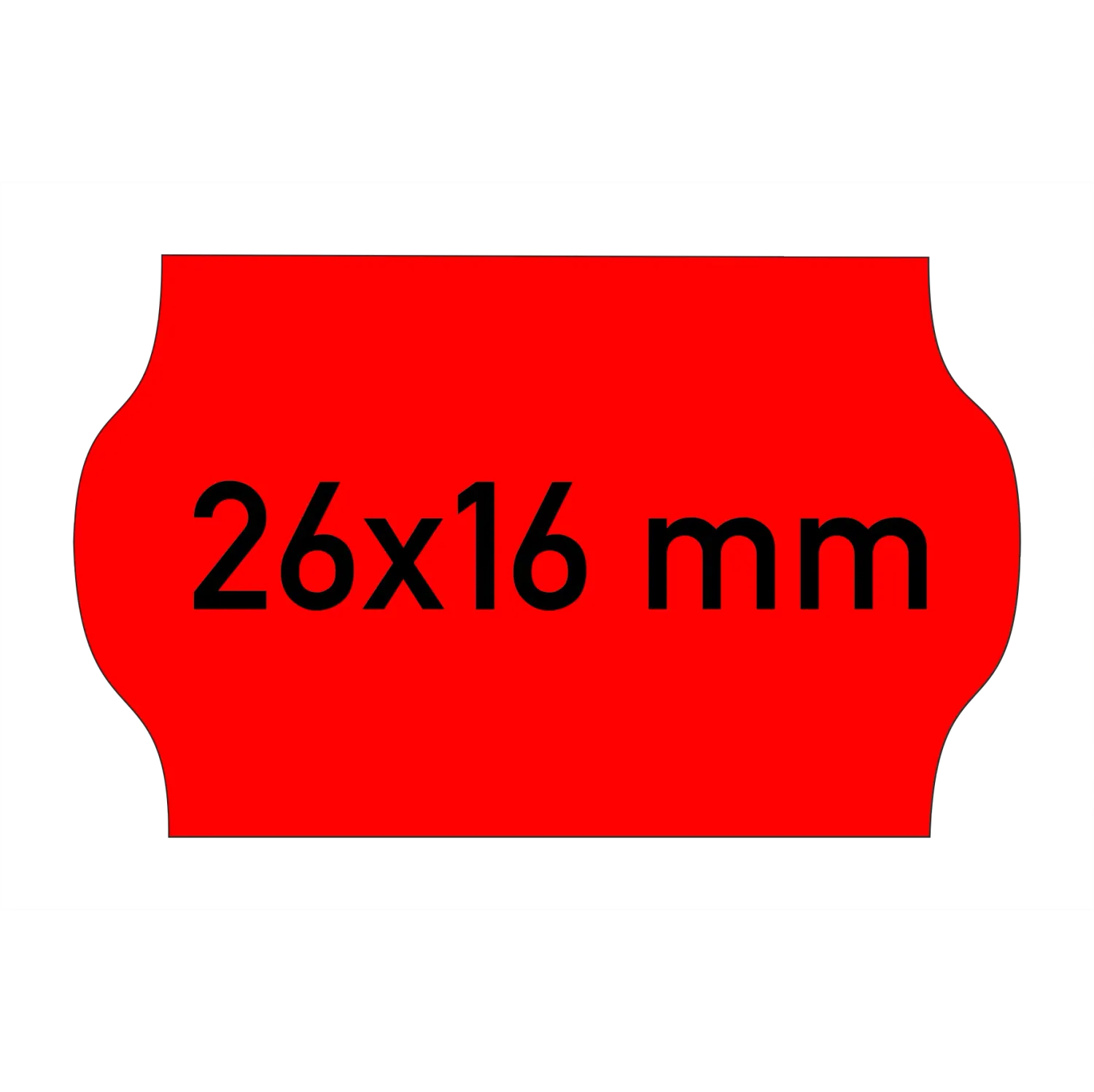 Etiketten 26x16 mm rot, Haftstärke: G2 - Permanent (Gut klebend)