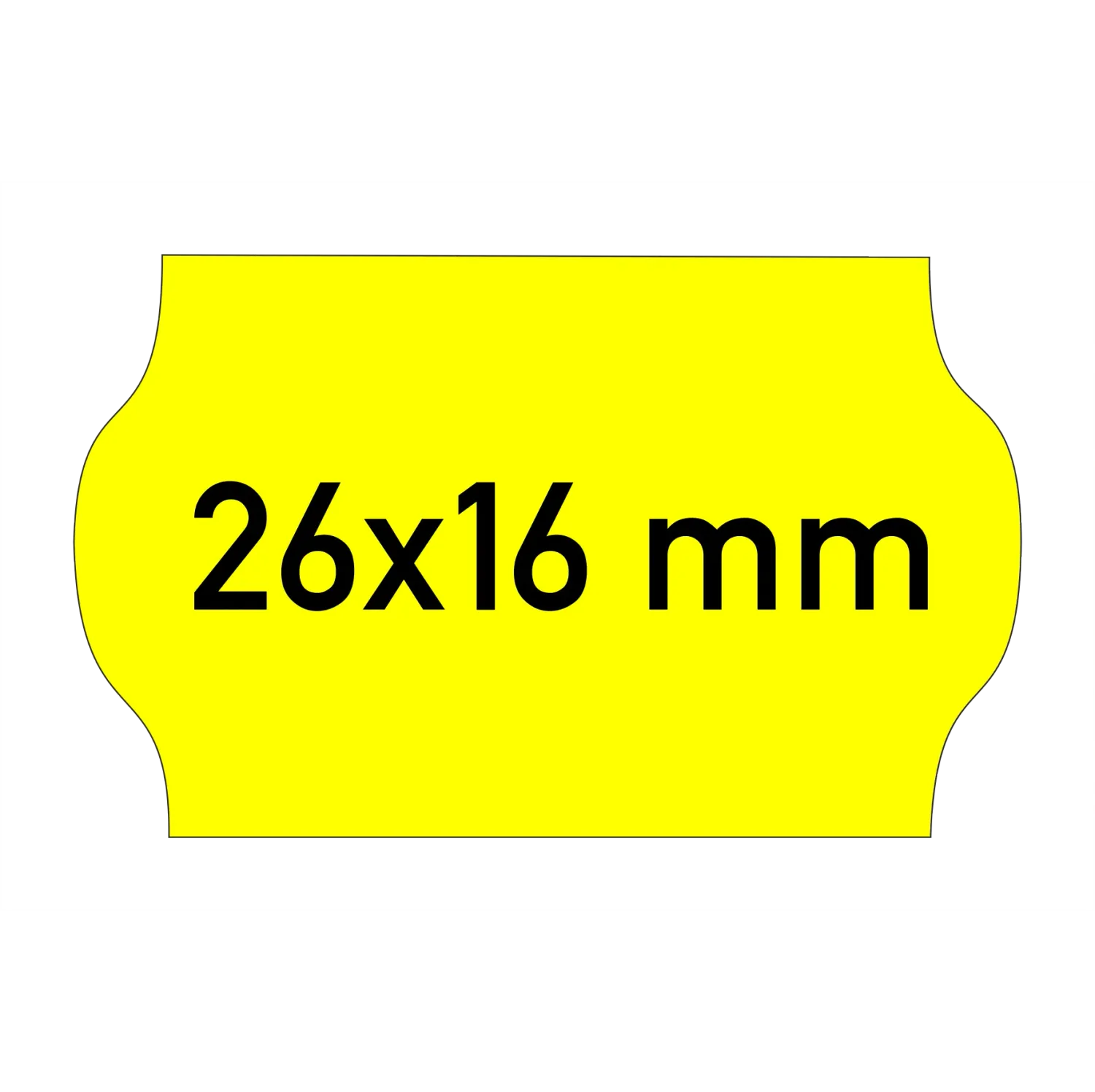 Etiketten 26x16 mm gelb, Haftstärke: G2 - Permanent (Gut klebend)