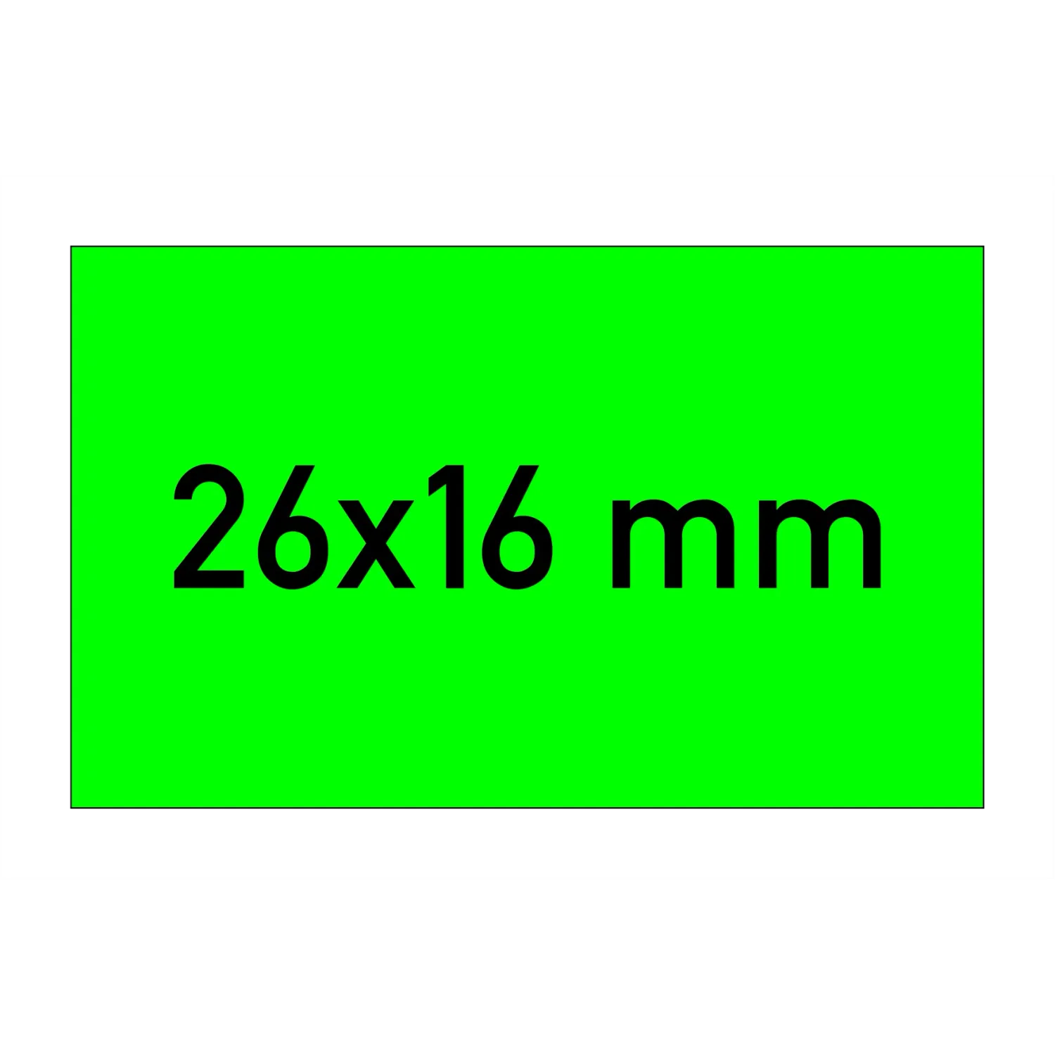 Etiketten 26x16 mm rechteckig grün, Haftstärke: G2 - Permanent (Gut klebend)