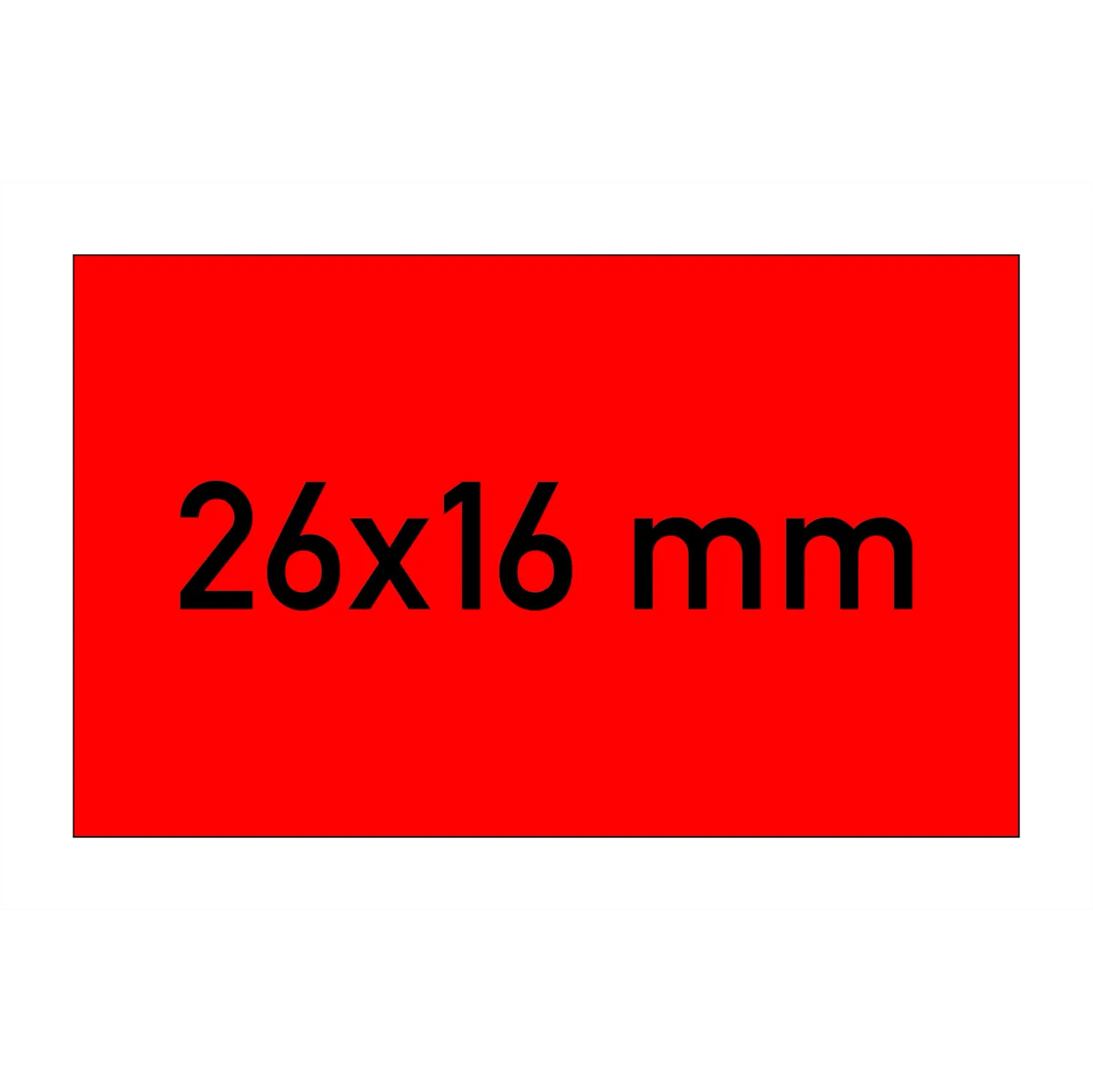 Etiketten 26x16 mm rechteckig rot, Haftstärke: G2 - Permanent (Gut klebend)