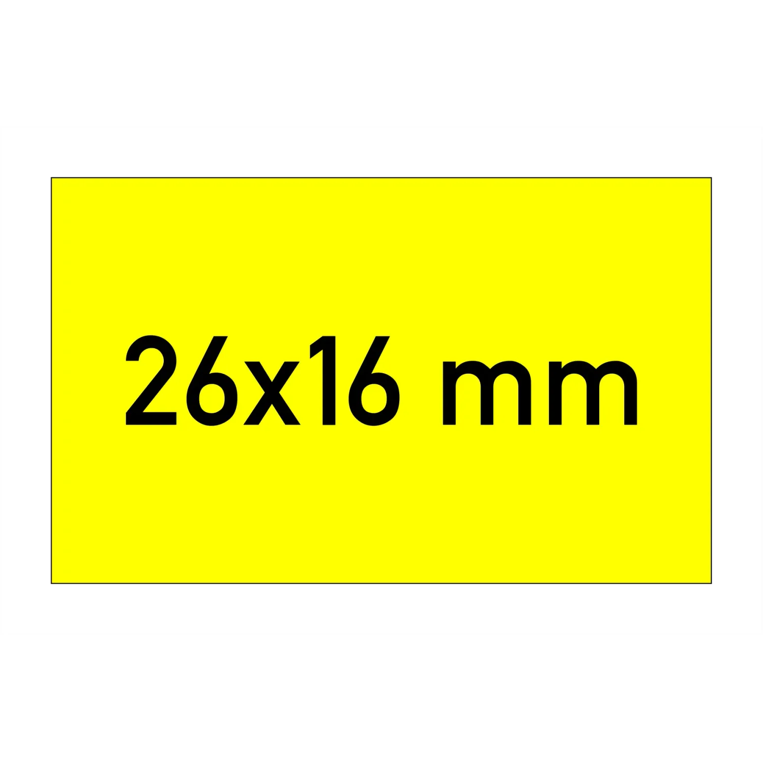 Etiketten 26x16 mm rechteckig gelb, Haftstärke: G2 - Permanent (Gut klebend)