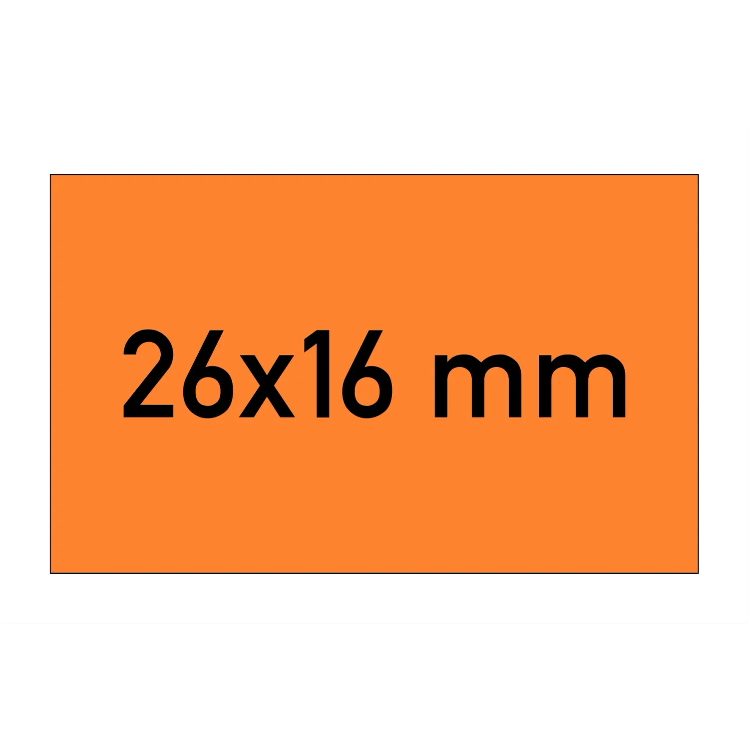 Etiketten 26x16 mm rechteckig orange, Haftstärke: G2 - Permanent (Gut klebend)