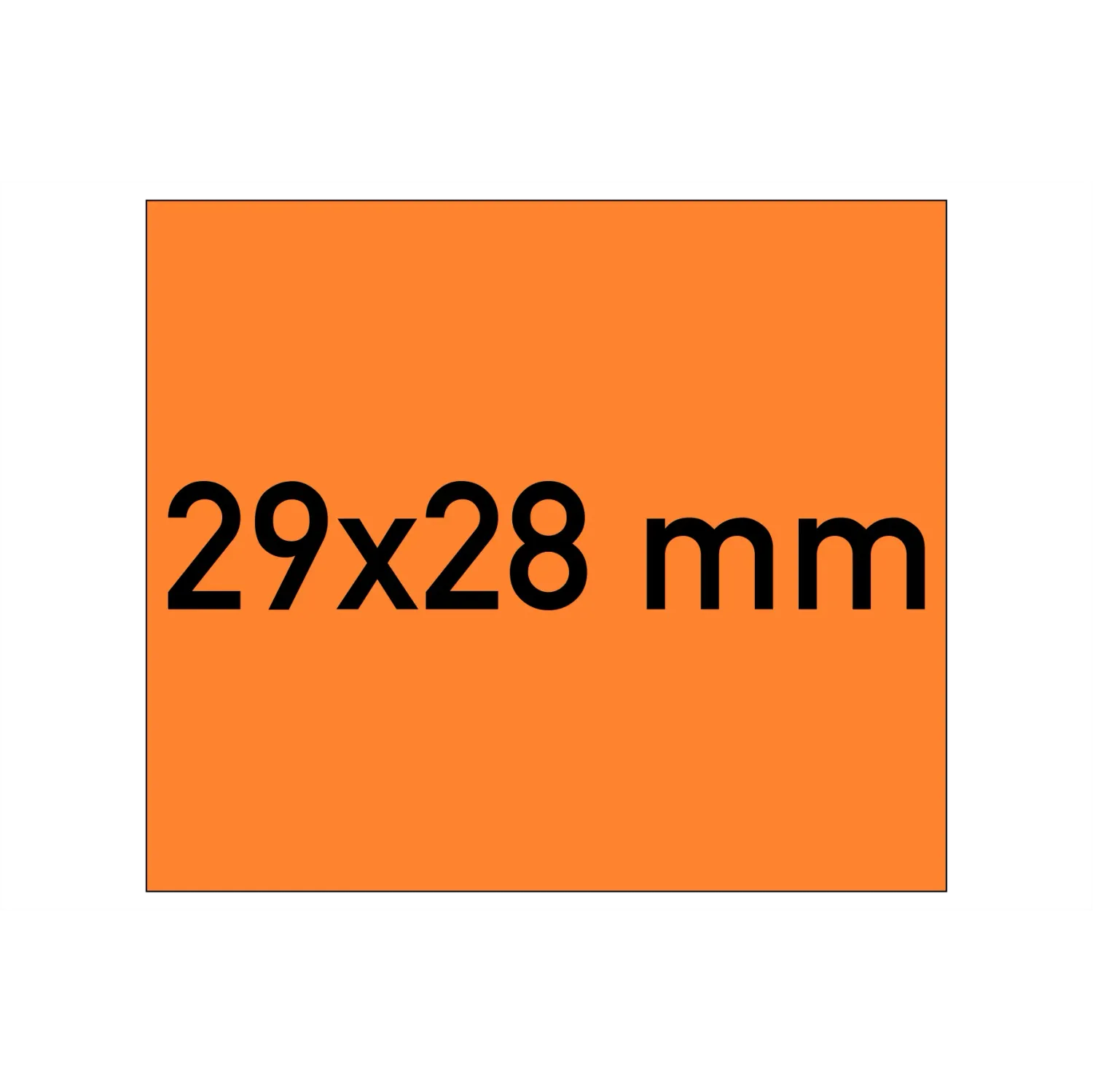 Etiketten 29x28 mm orange, Haftstärke: G2 - Permanent