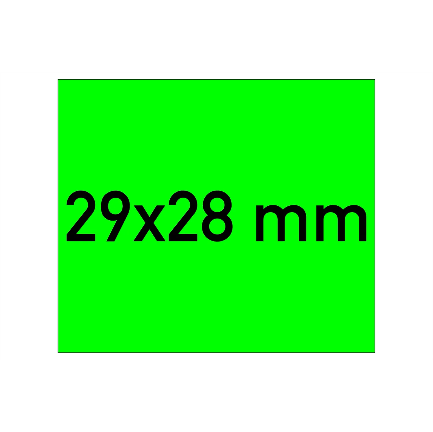 Etiketten 29x28 mm grün, Haftstärke: G2 - Permanent