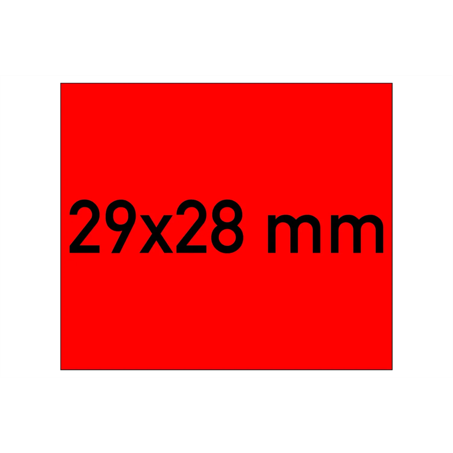 Etiketten 29x28 mm rot, Haftstärke: G2 - Permanent