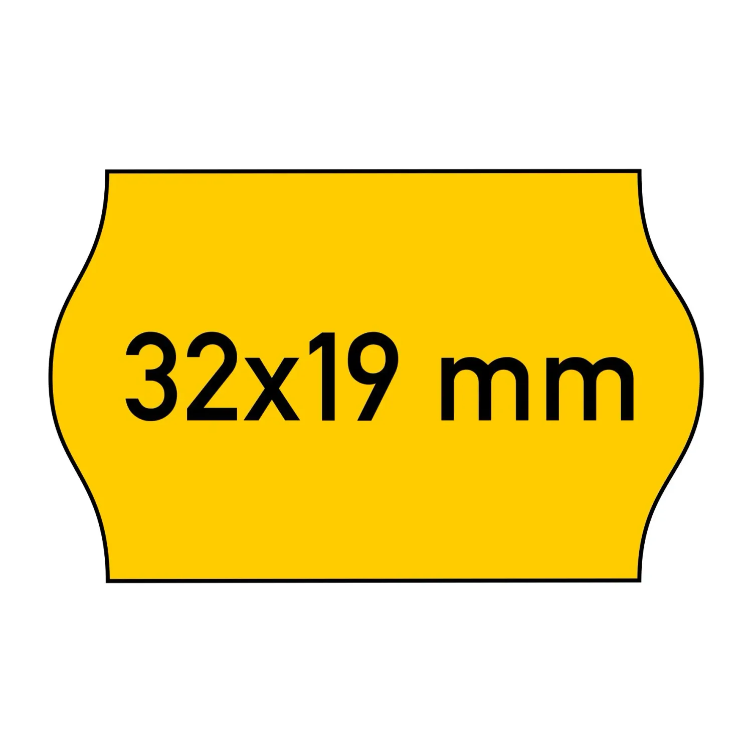 Etiketten 32x19 mm orange, Haftstärke: G2 - Permanent (gut klebend)