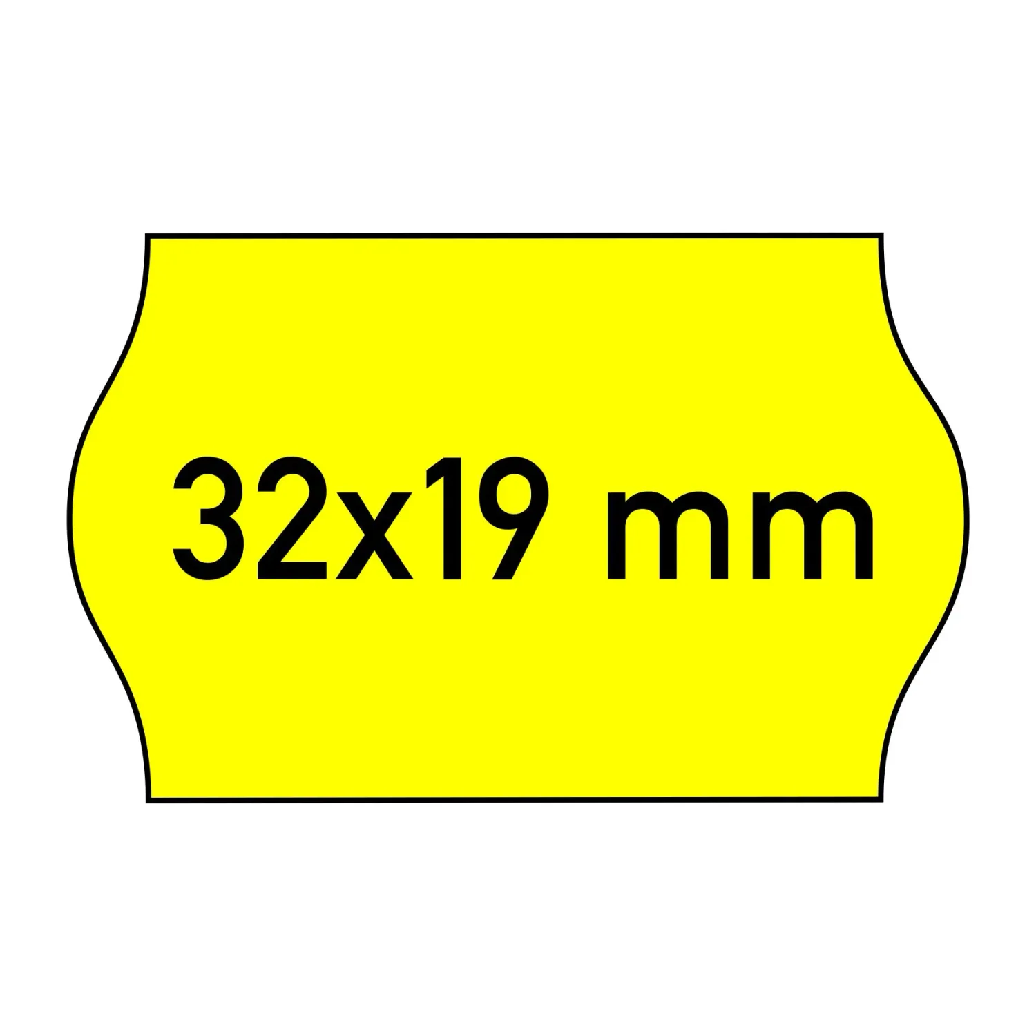 Etiketten 32x19 mm gelb, Haftstärke: G2 - Permanent (gut klebend)