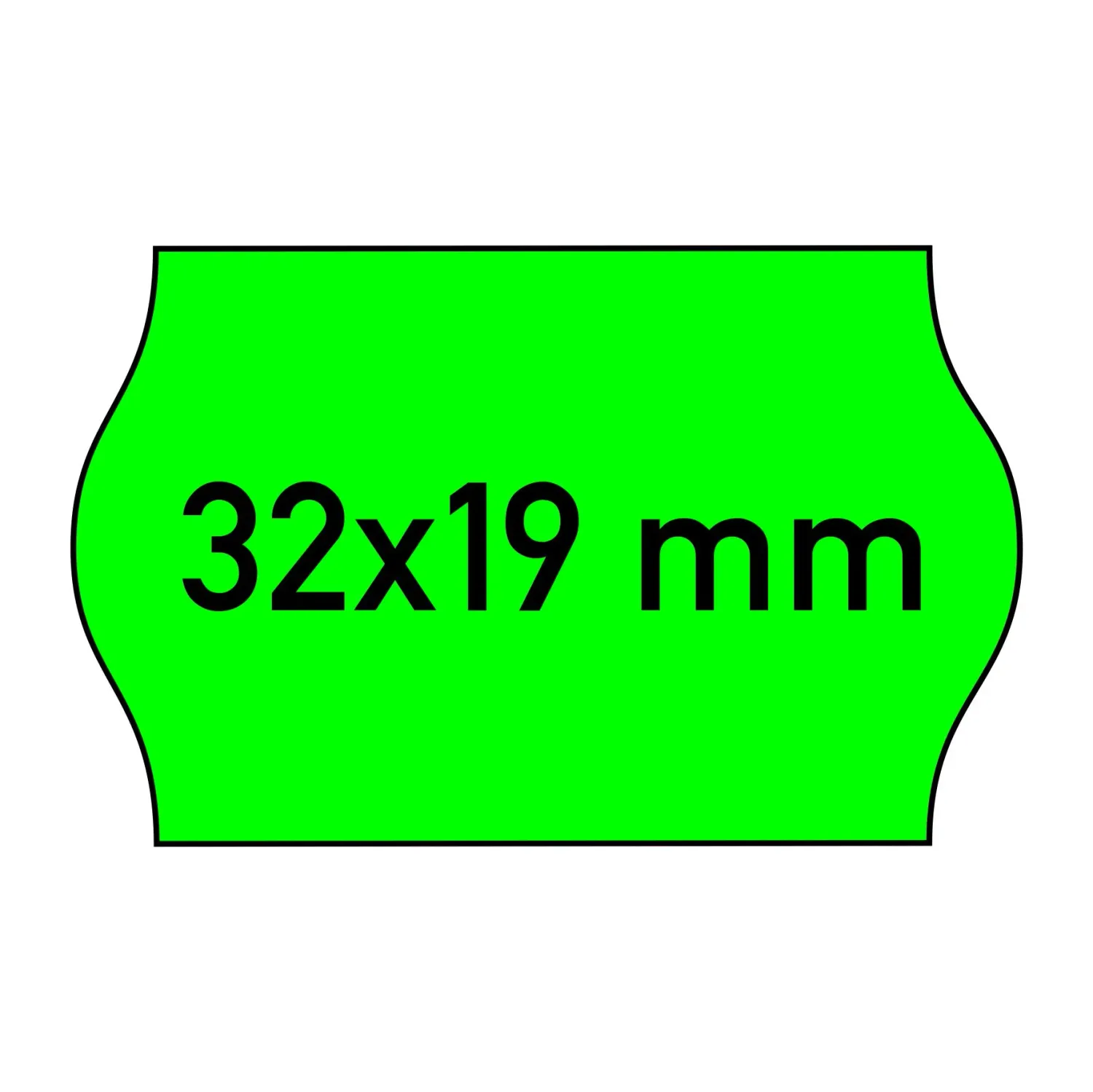Etiketten 32x19 mm grün, Haftstärke: G2 - Permanent (gut klebend)
