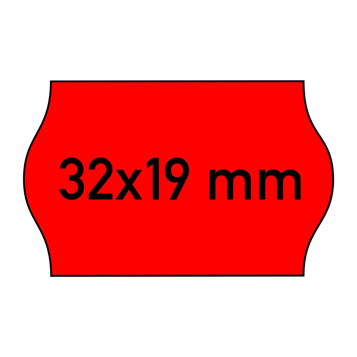 Etiketten 32x19 mm rot, Haftstärke: G2 - Permanent (gut klebend)