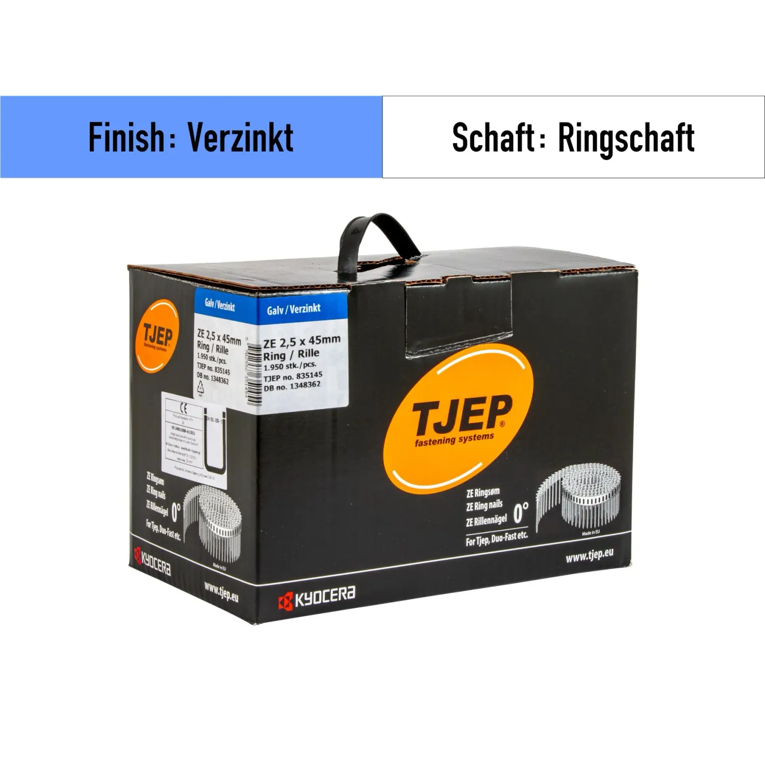 Coilnagel Tjep ZE 25/45 - 835145 - verzinkt - 1.950 Nägel