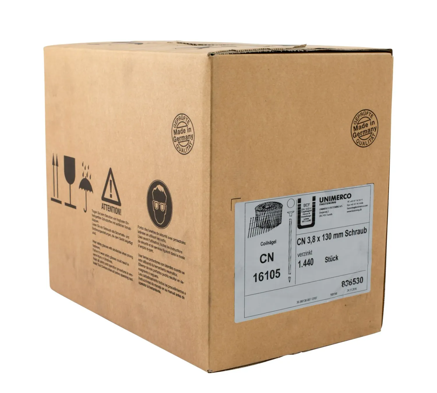 Coilnagel Tjep CN 38/130 12µ verzinkt - 1.400 Nägel
