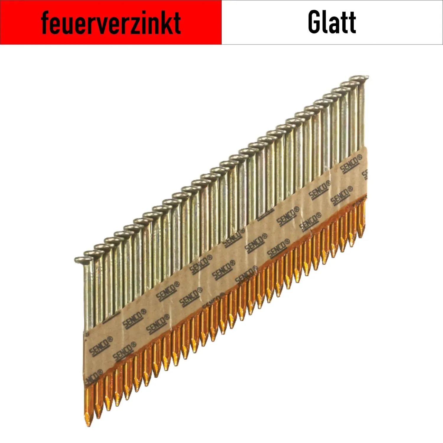 Streifennagel Senco GC55ASBKR - feuerverzinkt - 2.9 x 65 mm -  2.000 Nägel