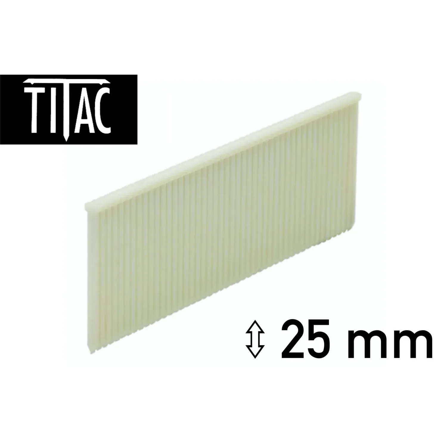 Titac Kunststoff Brads 25 mm - 1.000 Brads