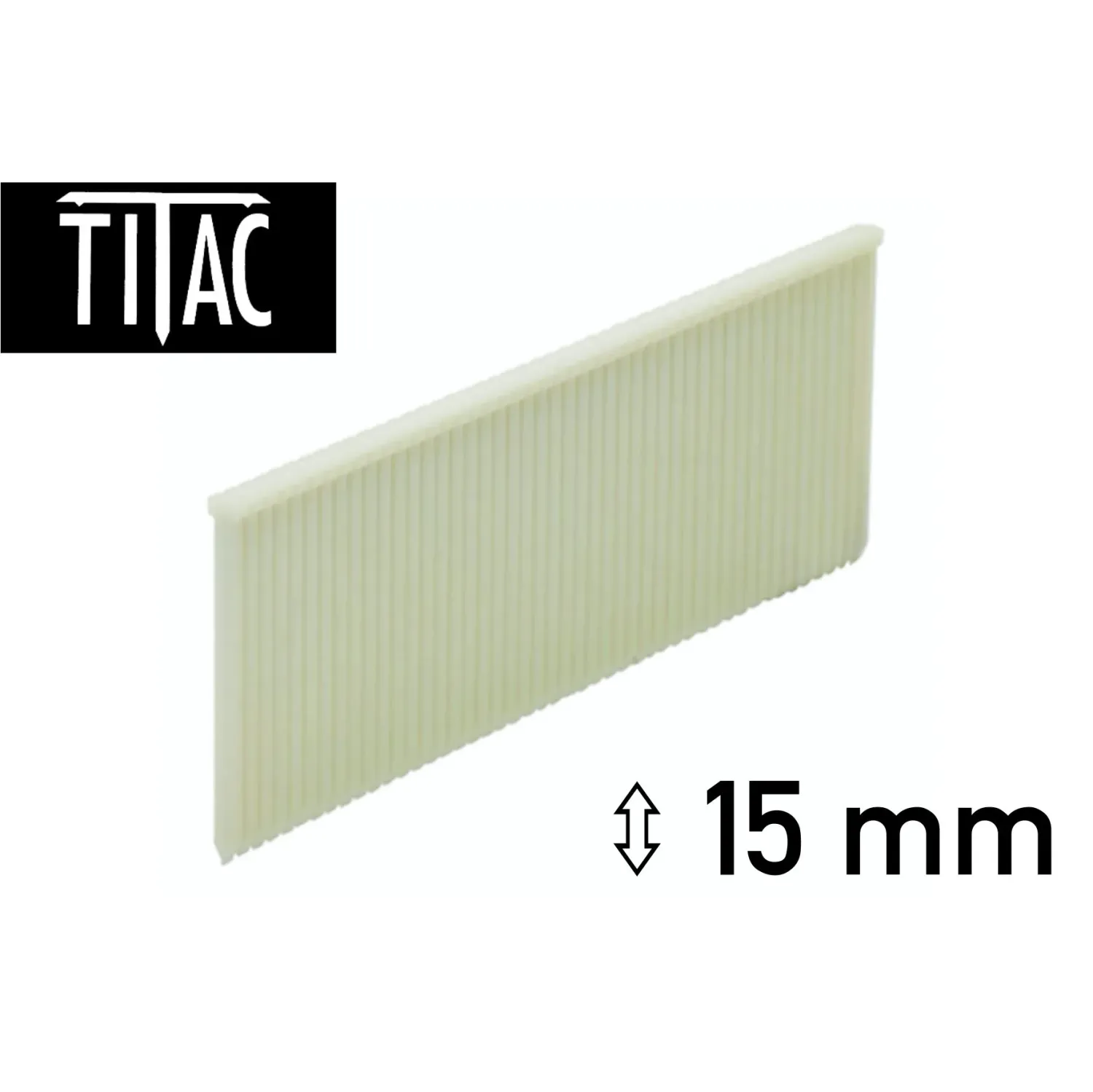 Titac Kunststoff Brads 15 mm - 1.000 Brads