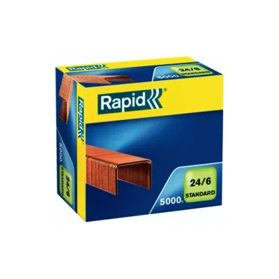 5.000 Heftklammer 24/6 vk verkupfert Rapid