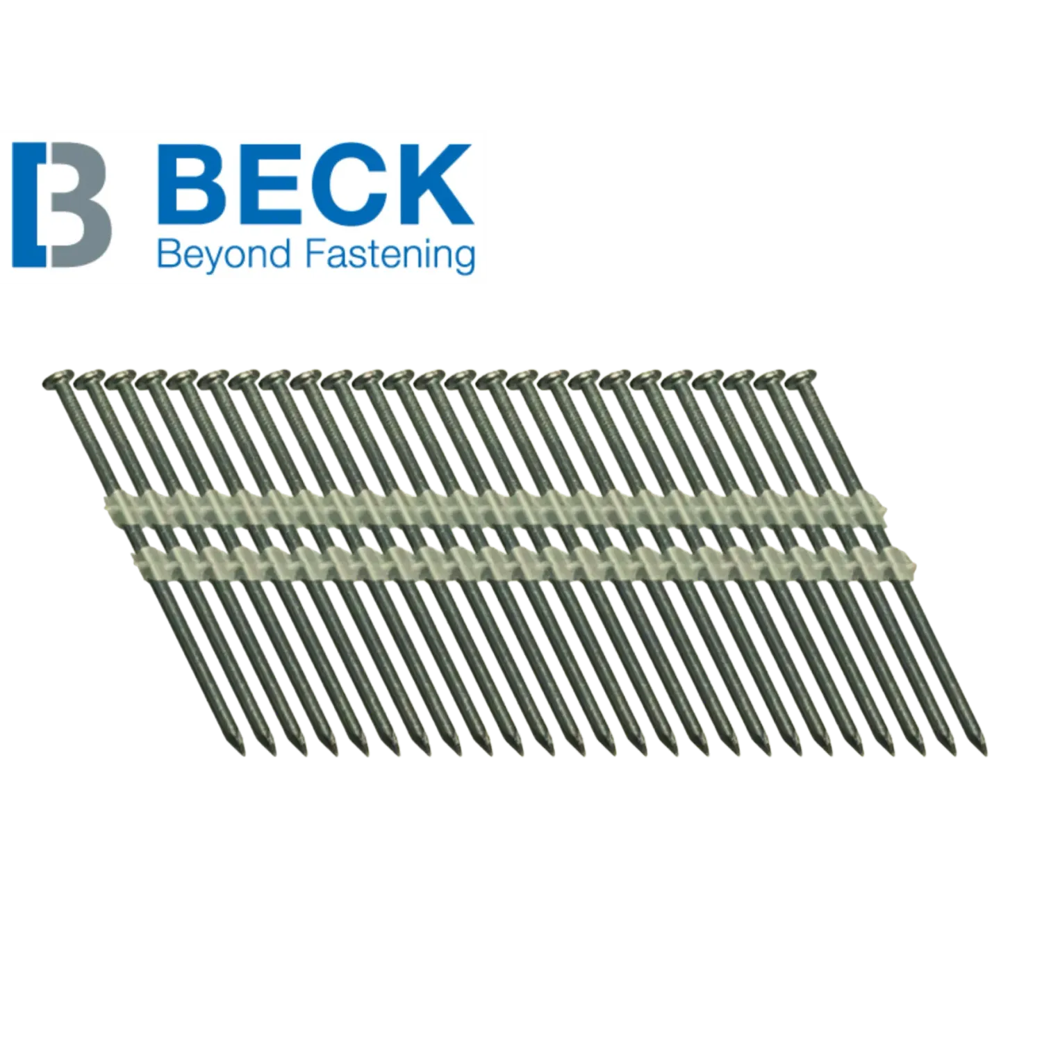Beck Streifennagel Plastikgebunden - Rundkopf - 2.9 x 60 mm verzinkt - 4.000 Nägel
