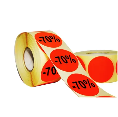 Aktionsetiketten 30 mm Durchmesser - 70 %