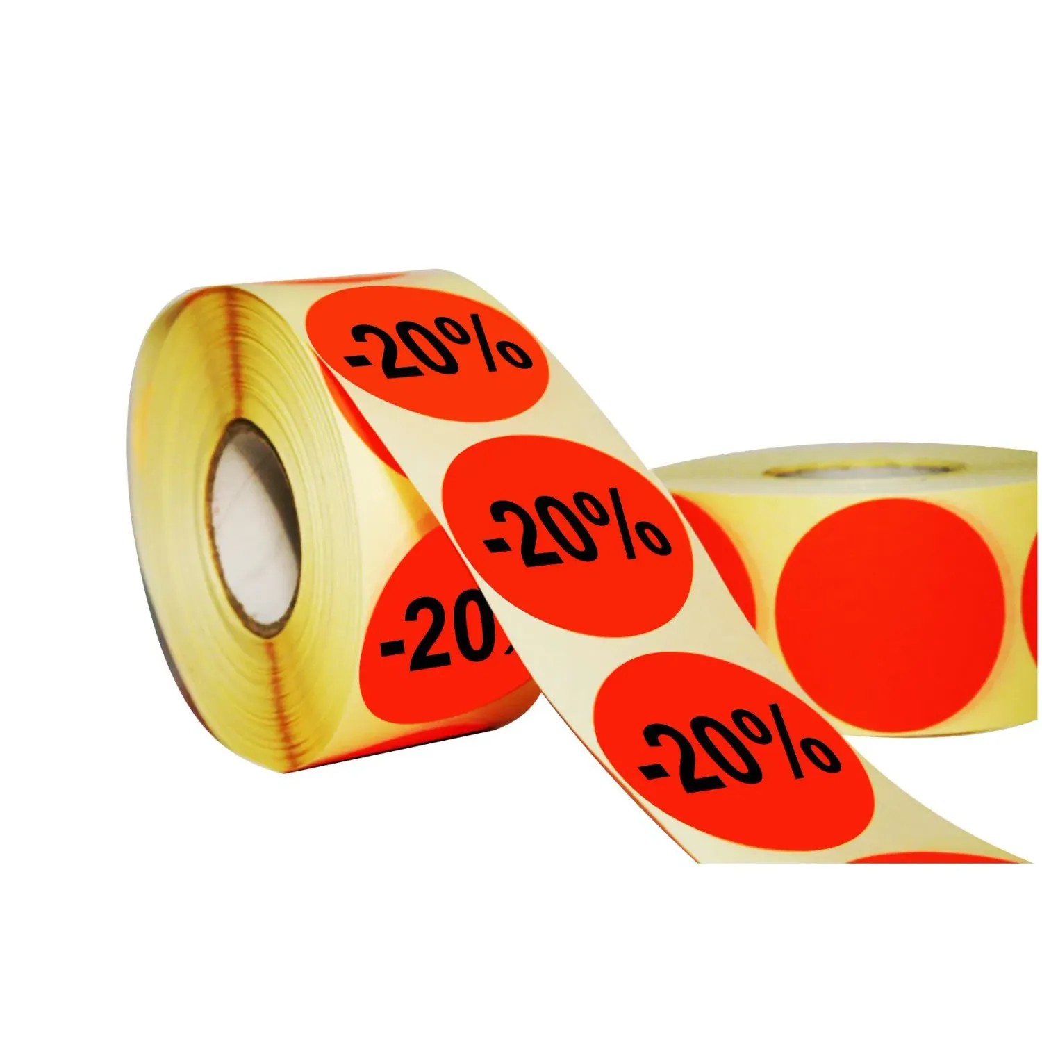 Aktionsetiketten 50 mm Durchmesser - 20 %
