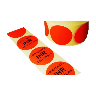 Aktionsetiketten 50 mm Durchmesser individuell bedruckt