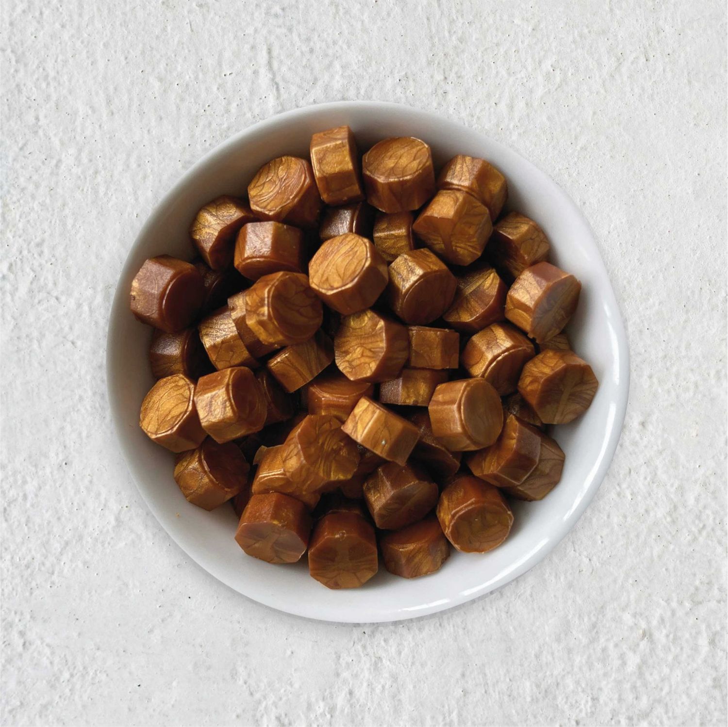 Siegelwachs in Perlen - Orangegold - Granulat