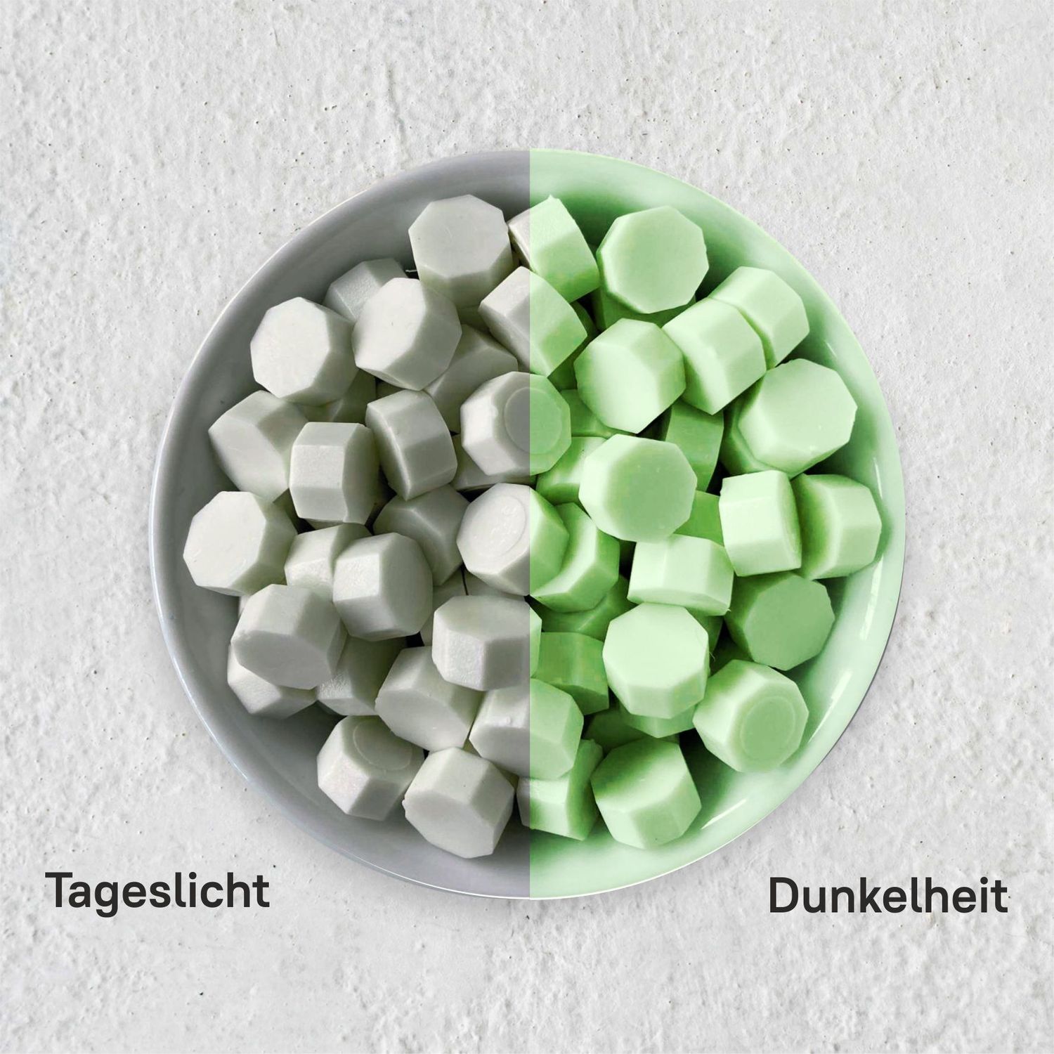 Siegelwachs in Perlen - Fluoreszierend Grün (glow in the dark) - Granulat