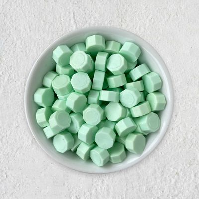 Siegelwachs in Perlen - Minzgrün - Granulat