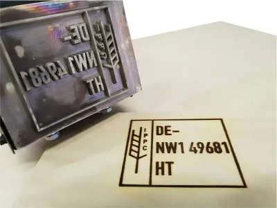 IPPC Brennstempel HLP 108 inkl. Logo und Textplatte