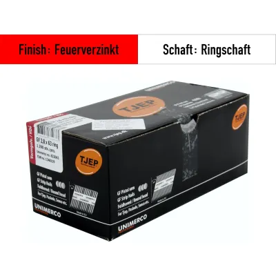 Streifennagel Tjep GF 28/63 feuerverzinkt - 1.200 Nägel