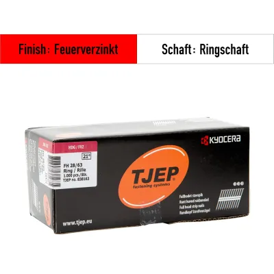 Streifennagel Tjep FH 28/63 feuerverzinkt - 1.000 Nägel