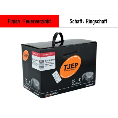 Coilnagel Tjep ZE 25/50 - 835253 - feuerverzinkt Decra rot - 1.950 Nägel