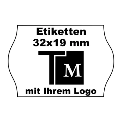 Etiketten 32x19 mm mit Aufdruck