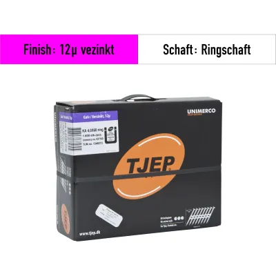 Ankernägel Tjep KA 40-60 mm Länge - 12µ verzinkt - 1.600 Nägel