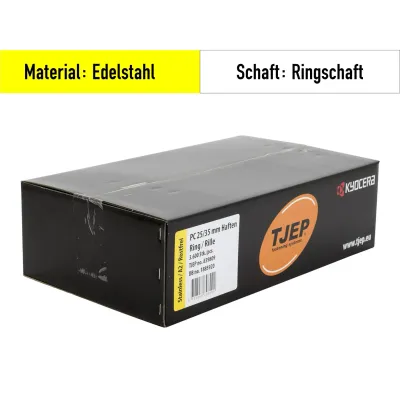 Haftennägel Tjep PC 2.5x35 mm Länge Edelstahl A2 - 3.600 Nägel