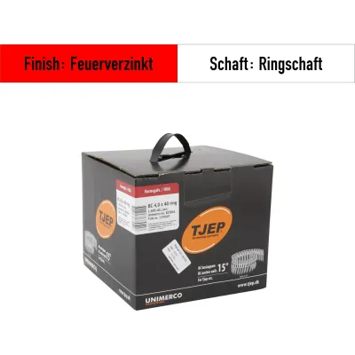 Ankernägel Tjep BC-40 40 mm Länge - Feuerverzinkt - 1.600 Nägel