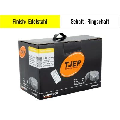 Coilnagel Tjep ZE 25/75 - 835375 - V4A Edelstahl - 1.300 Nägel