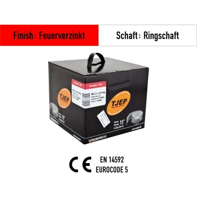 Coilnagel Tjep MX 21/25 - 839025 - feuerverzinkt - 4.000 Nägel