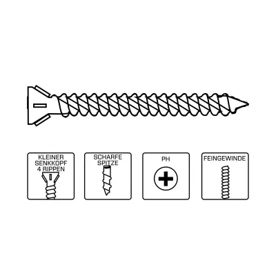 Gipsfaserplatten auf Metallunterkonstruktionen (bis 1 mm - J)