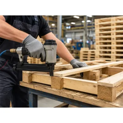 Klammergerät für Paletten und Holzkisten