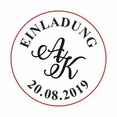 Siegel mit Initialen und Rundsatz