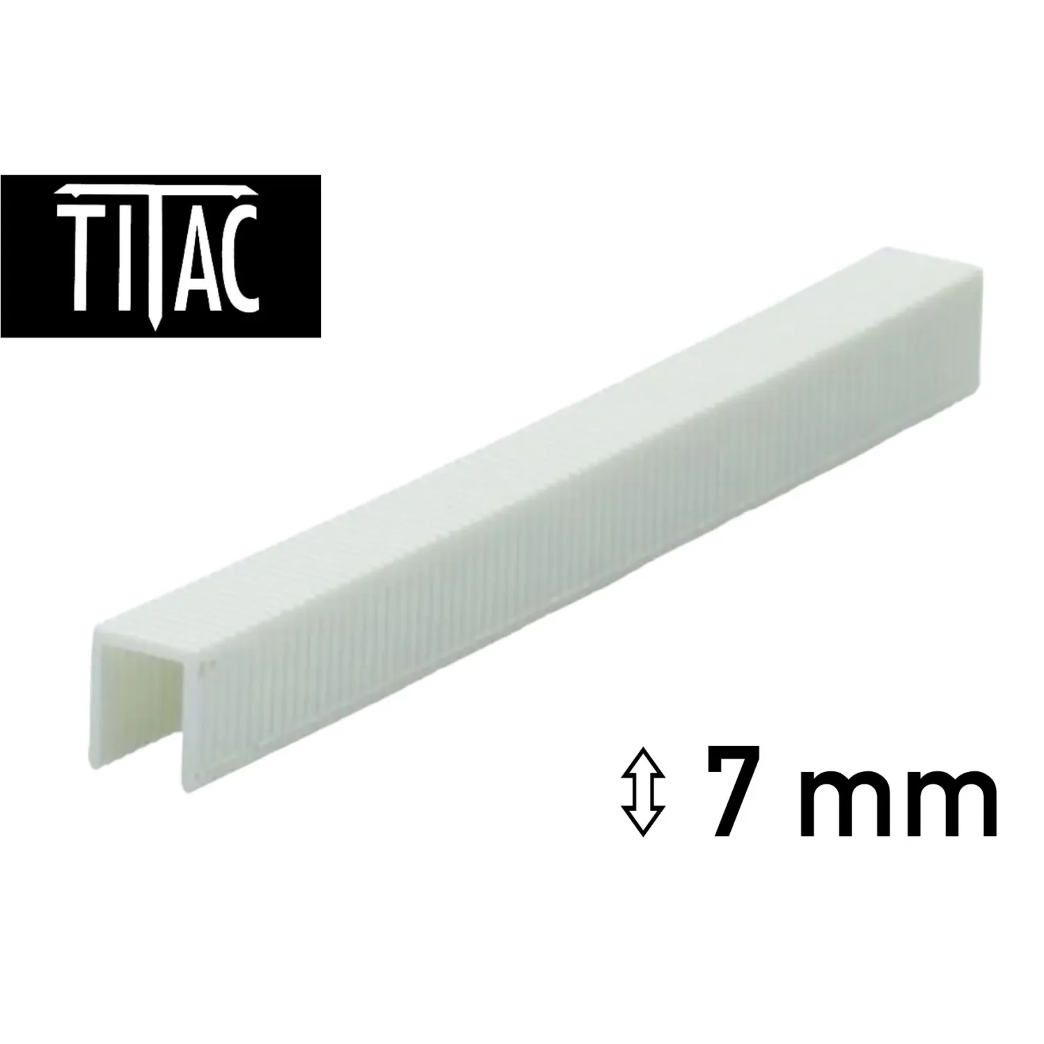 Kunststoff Heftklammer Titac TU-7 hart - 7 mm - 10.000 Klammern