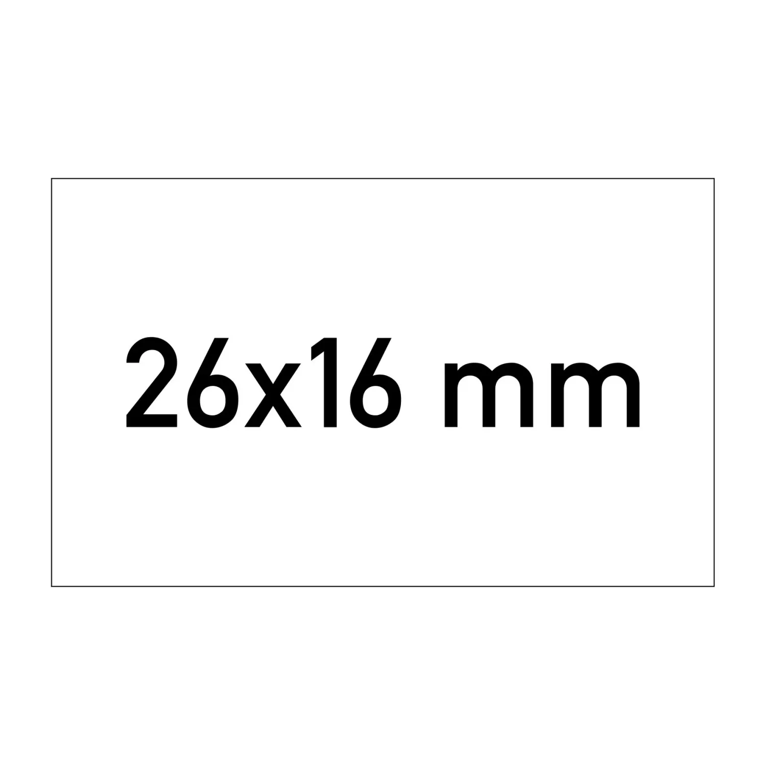 Etiketten 26x16 mm rechteckig weiss, Haftstärke: G2 - Permanent (Gut klebend)