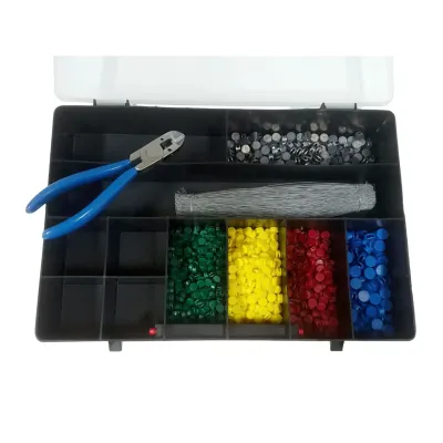 Plombenzange im Set - 1 Zange mit Seitenschneider + 500 Plomben + 500 Plombendraht