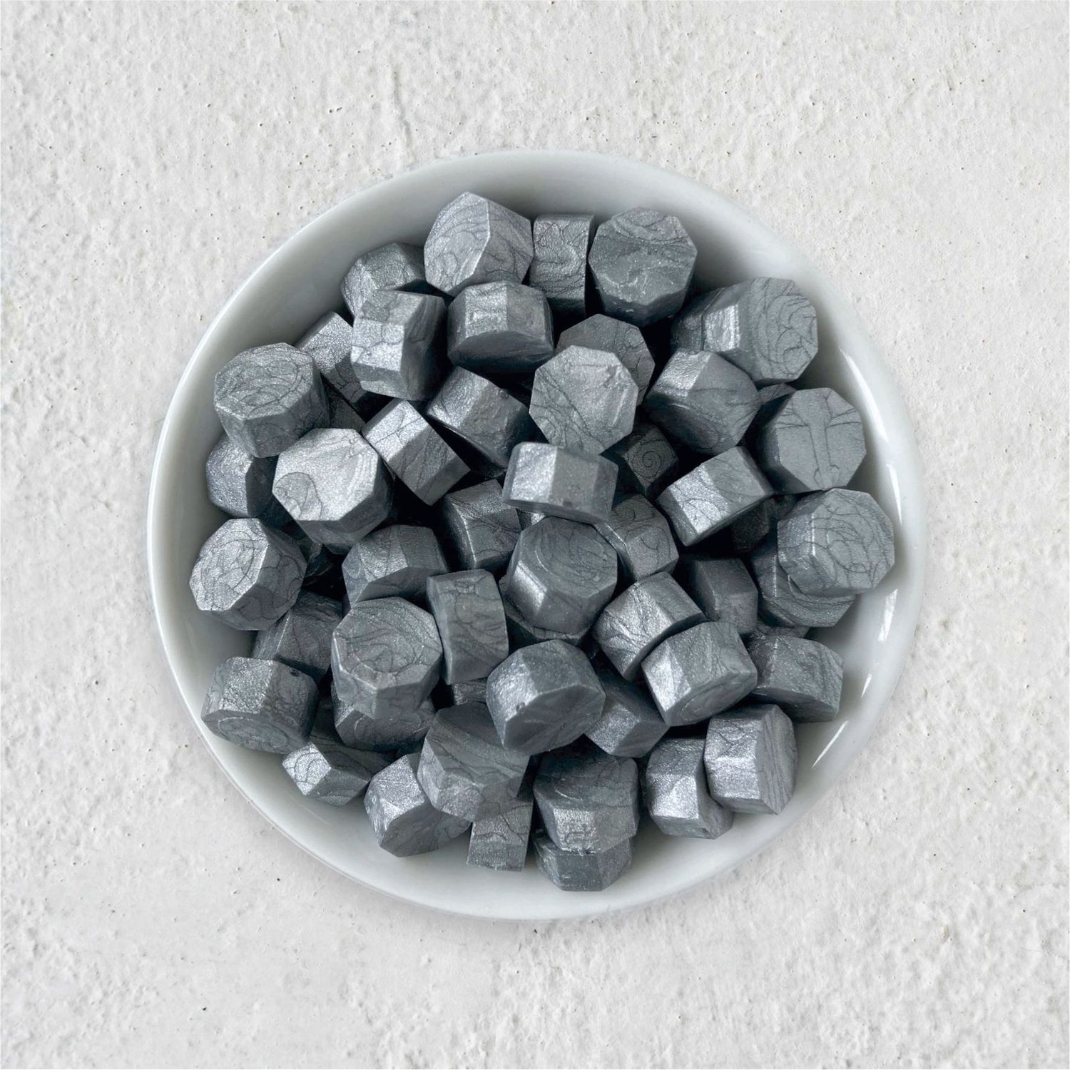 Siegelwachs in Perlen - Silber - Granulat