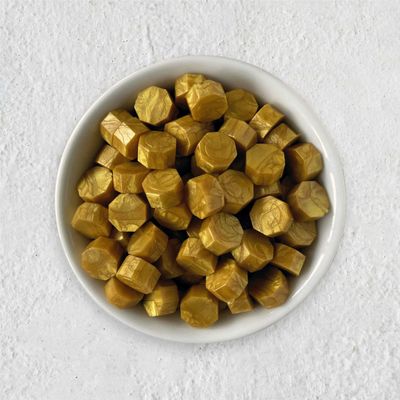 Siegelwachs in Perlen - Gelbgold - Granulat