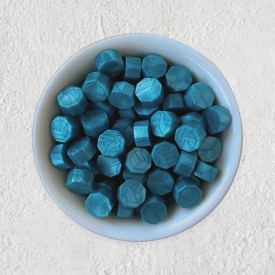 Siegelwachs in Perlen - Cyanblau - Granulat